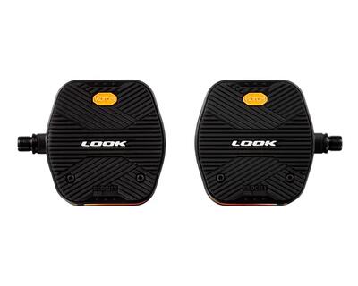 Verlichte en oplaadbare platte pedalen met vibram grip look geovision