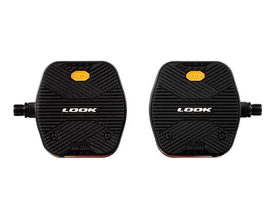 Verlichte en oplaadbare platte pedalen met vibram grip Look Geovision