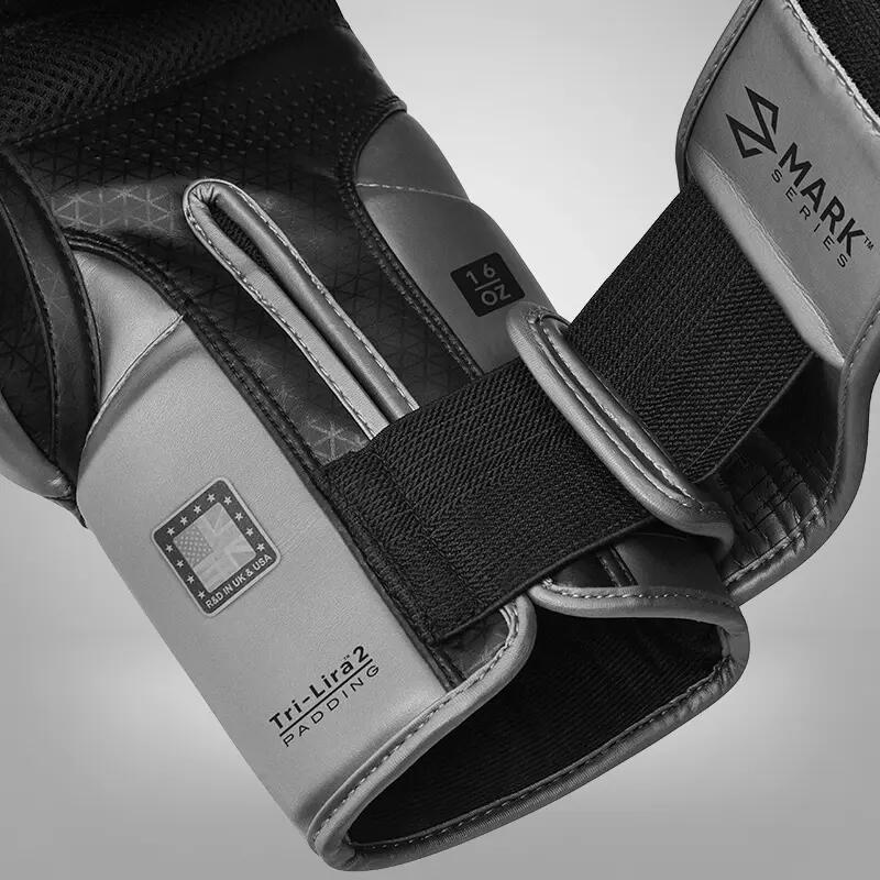 Guantoni Boxe RDX Mark Pro Sparring Tri Lira 2 Argento-14OZ 4/11