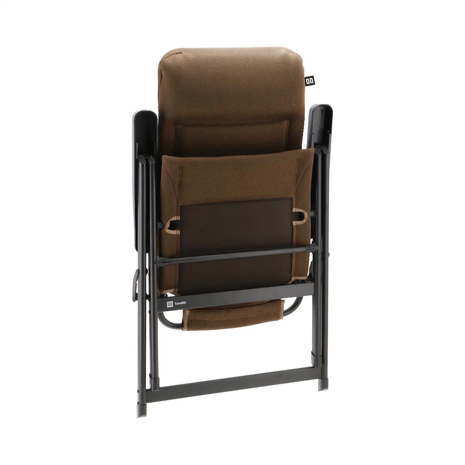 Sedia da campeggio Barletta Comfort L pieghevole regolabile alluminio 120 kg 6/7