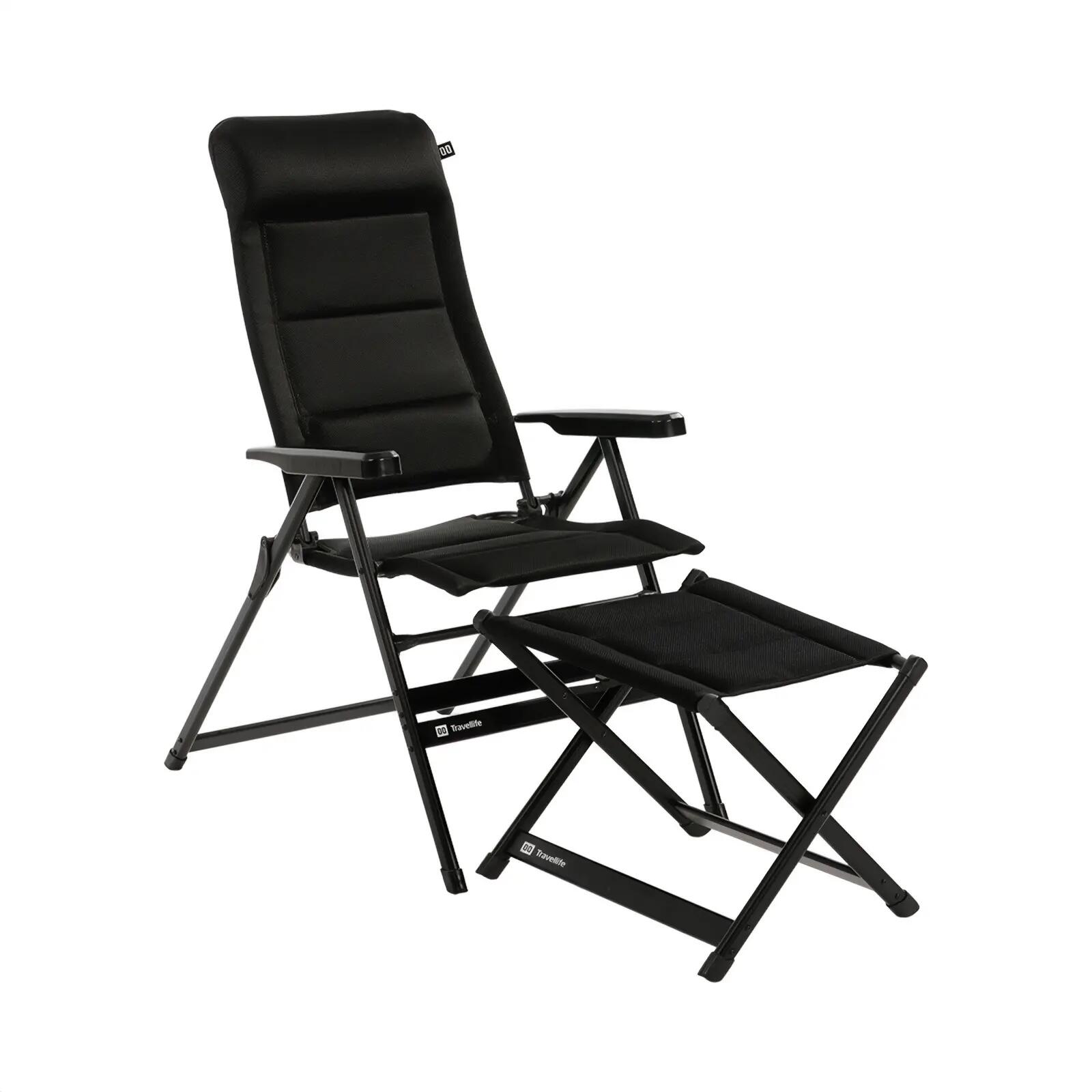 Sedia da campeggio Barletta Comfort XL pieghevole regolabile alluminio 150 kg 6/7