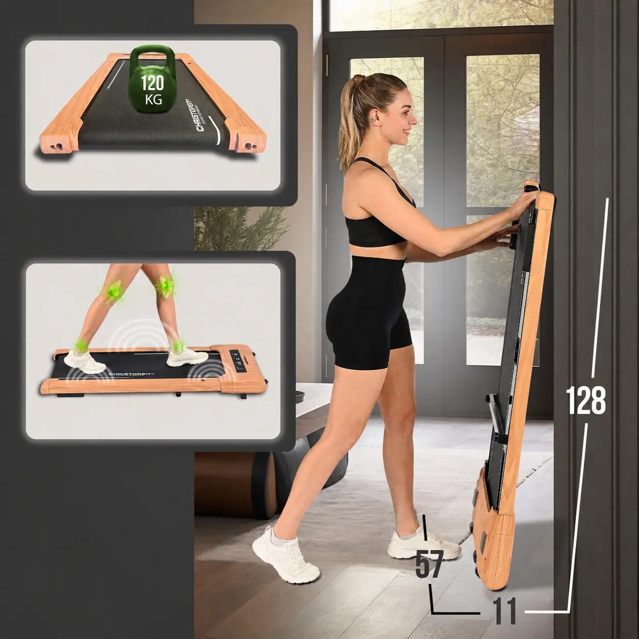 Walking Pad mit Steigung - bis 6 km/h - LED - Bluetooth - Fernbed. - 4.2 4/13