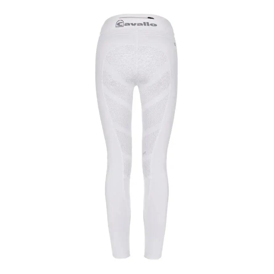 Lin Riding Leggings Full Grip White Junior 2/2