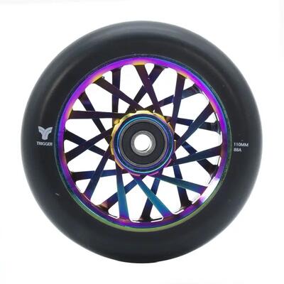 Freestyle scooter wielen trigger star 110mm 88a neochrome zwart x2