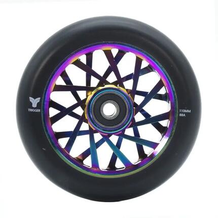 Roues de Trottinette Freestyle Trigger Star 110mm 88A Neochrome Noir x2