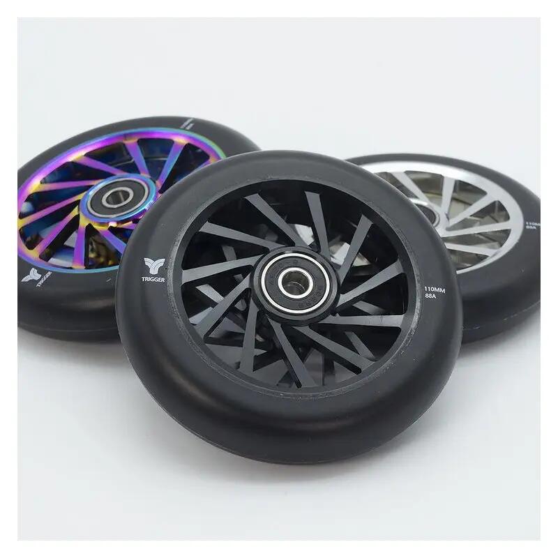 Freestyle Scooter Wielen Trigger Star 110mm 88A Neochrome Zwart x2 3/3
