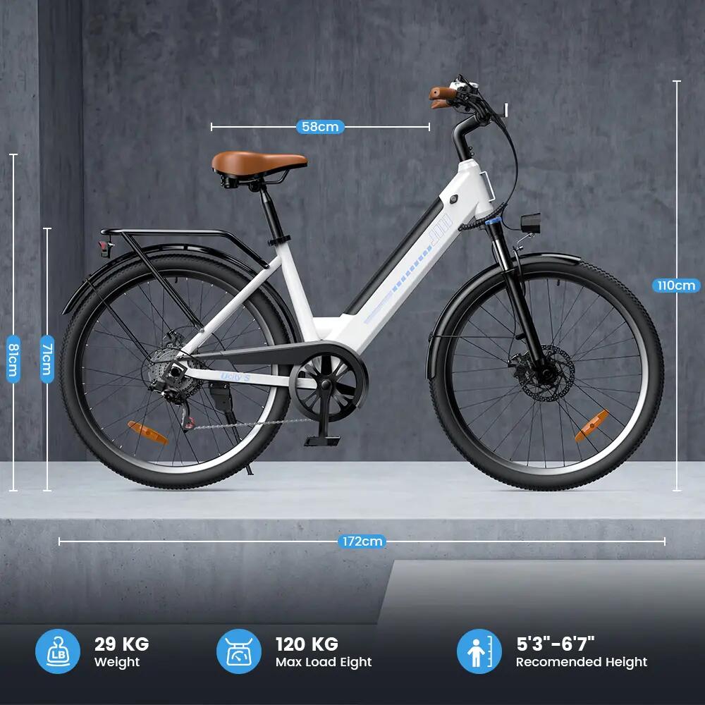Bicicletta elettrica per adulti iScooter UcityS Batteria 36V 13Ah 15/15