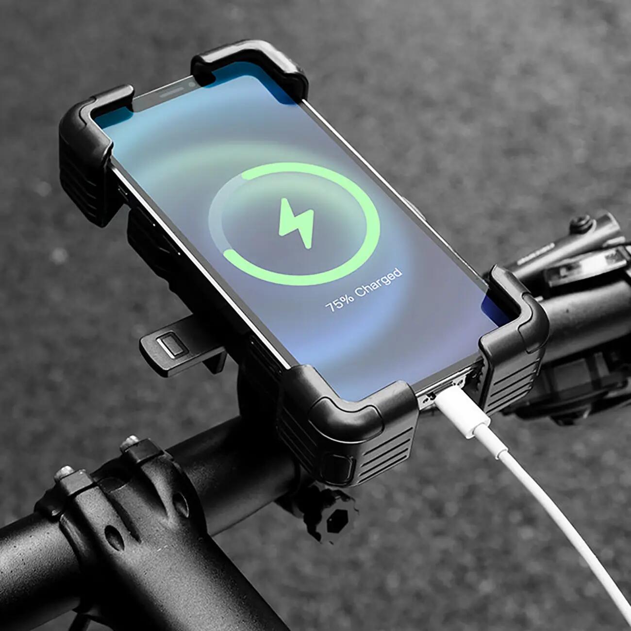 Supporto per telefono da bici a morsetto per manubrio 4/4