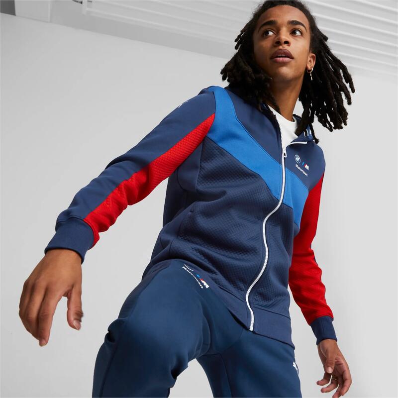 Hanorac barbati Puma Bmw Hdd Sweat Jacket, Albastru