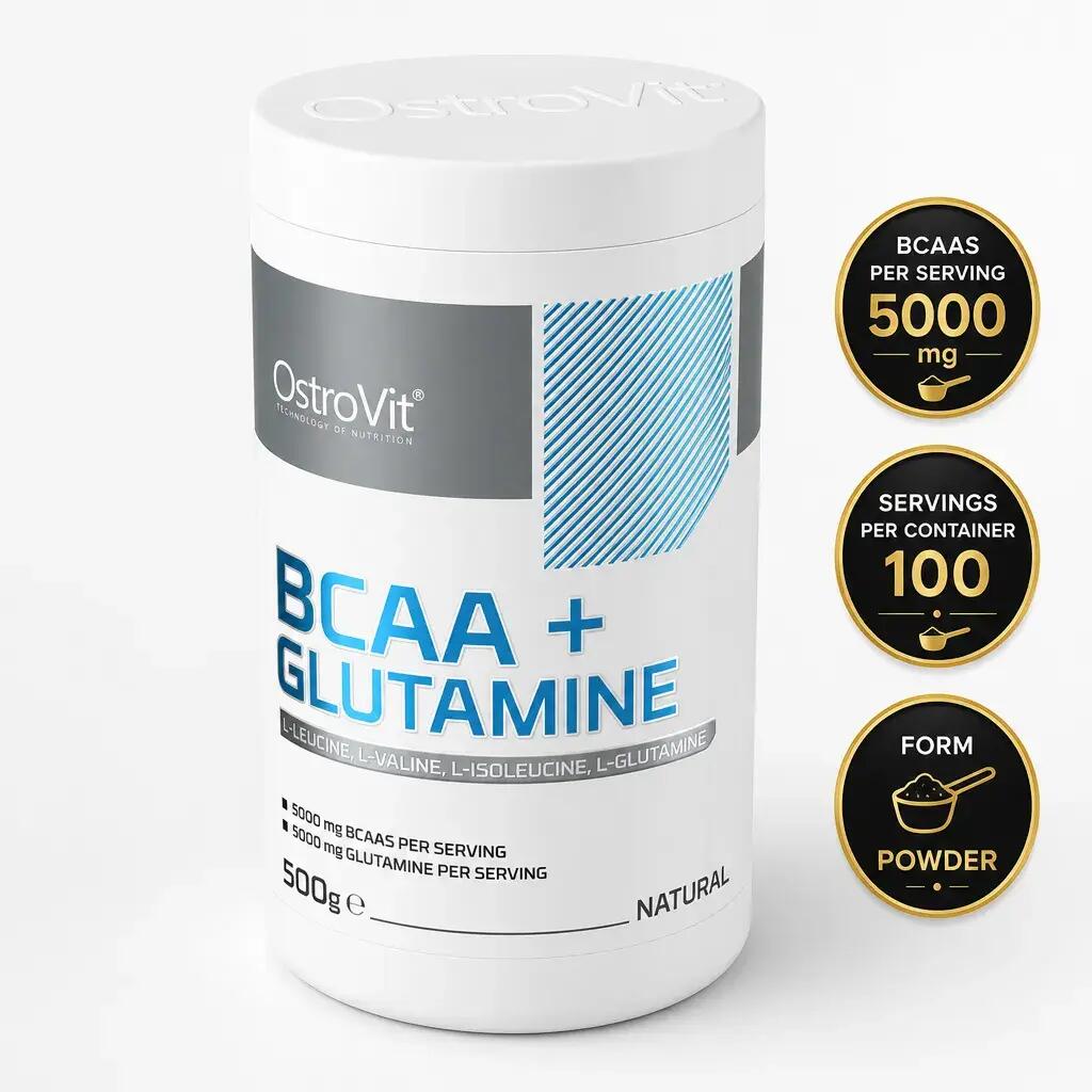 OstroVit BCAA + Glutamine 500g Unflavoured