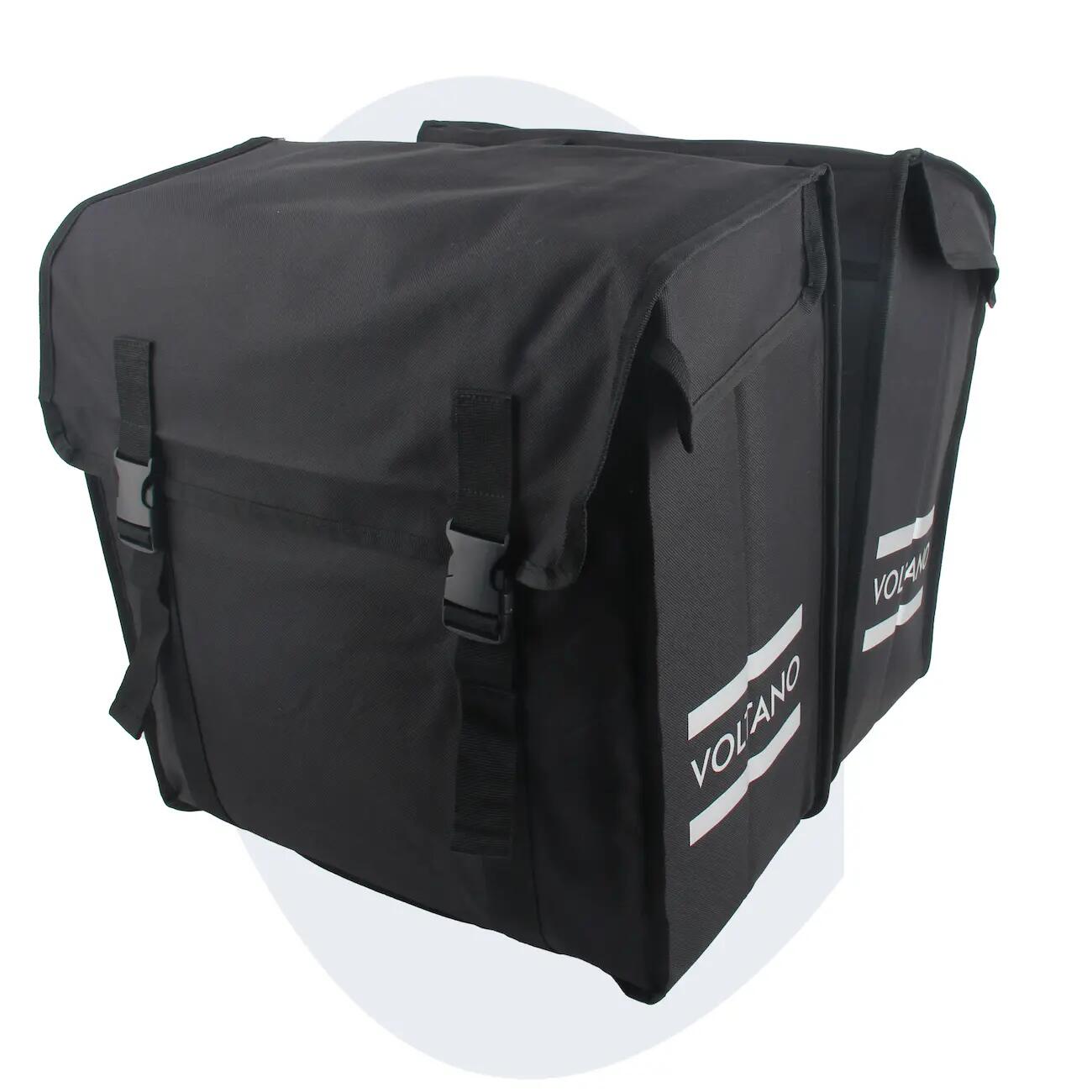 Voltano Dubbele Fietstas XXL - Zwart - 60 Liter 1/7
