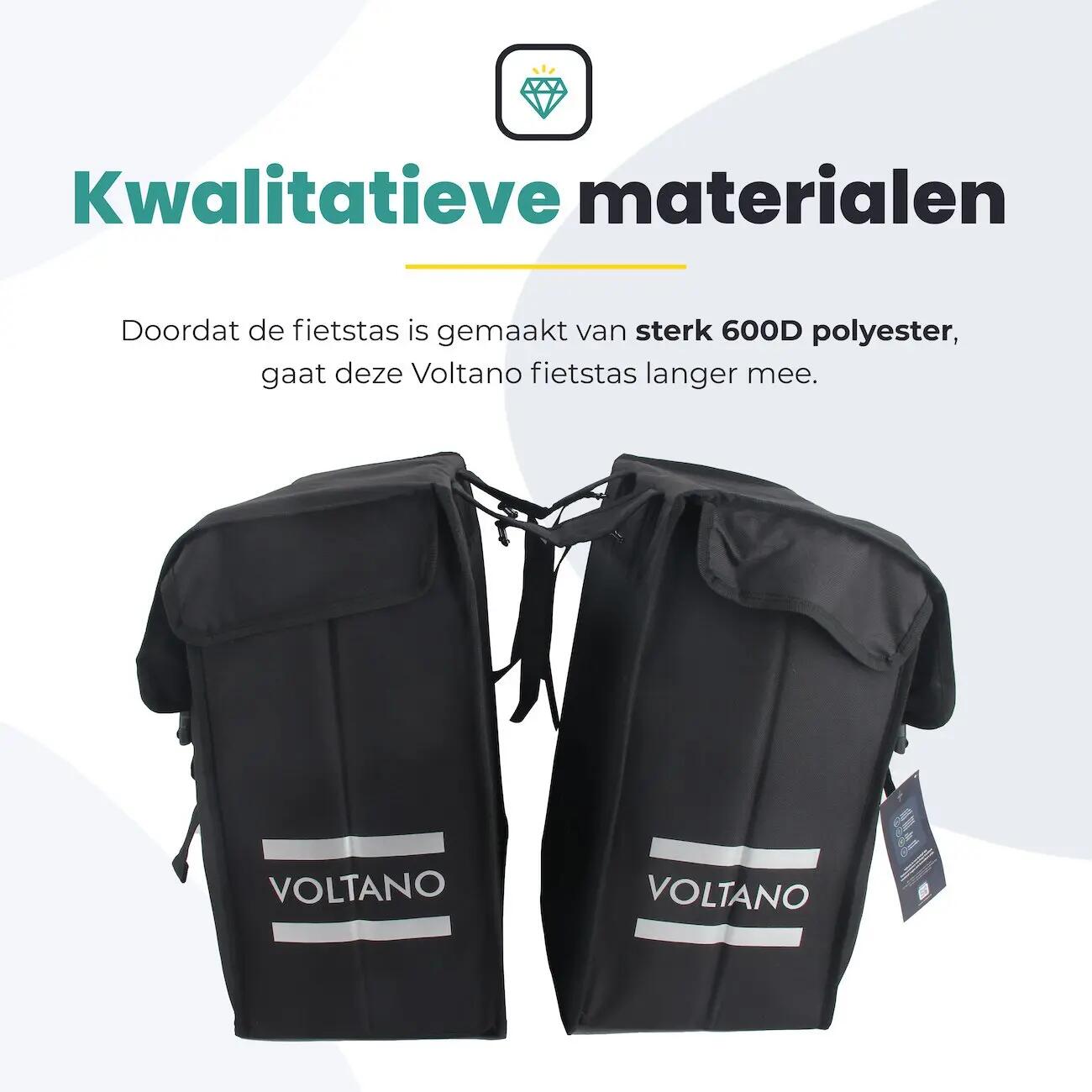 Voltano Dubbele Fietstas XXL - Zwart - 60 Liter 6/7