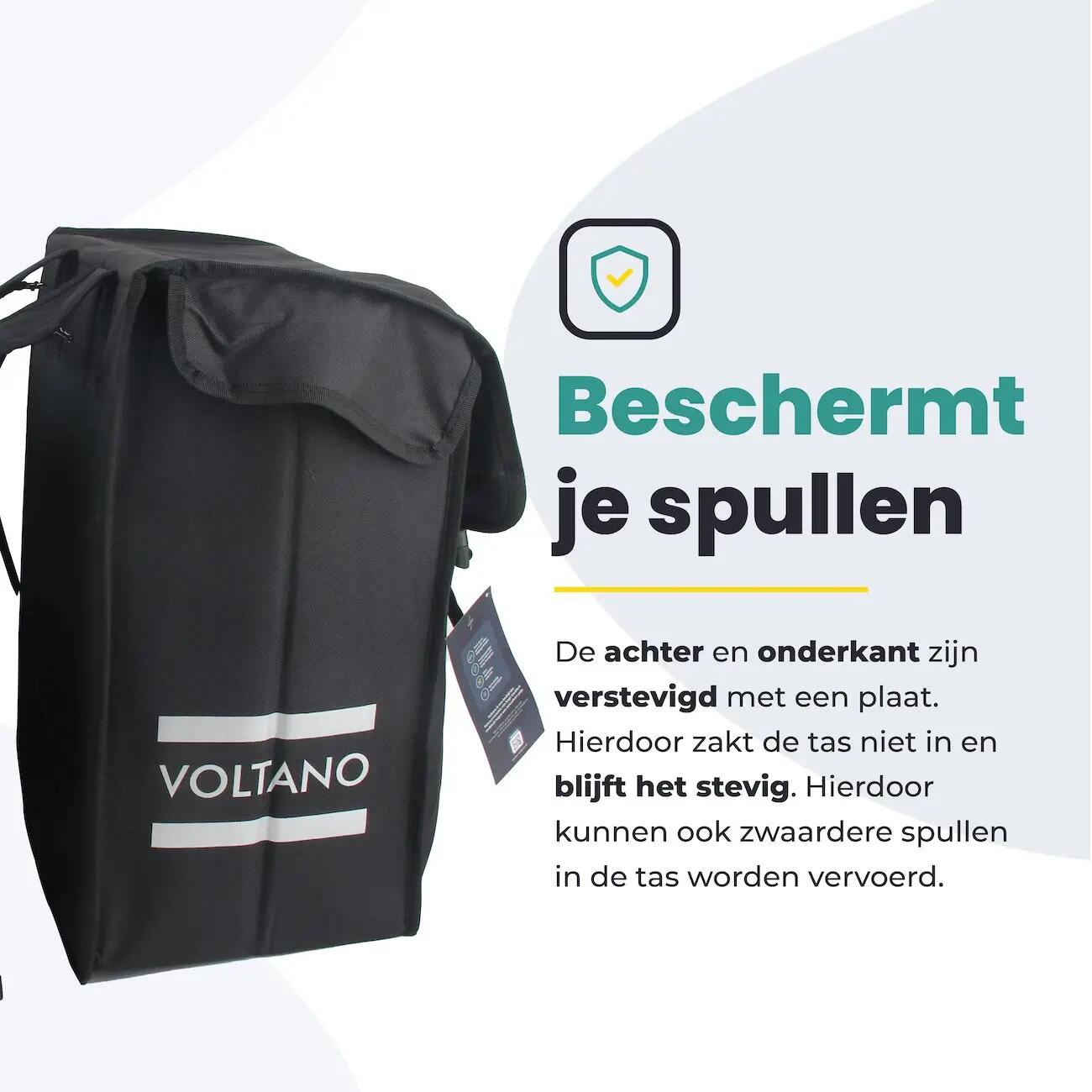 Voltano Dubbele Fietstas XXL - Zwart - 60 Liter 4/7