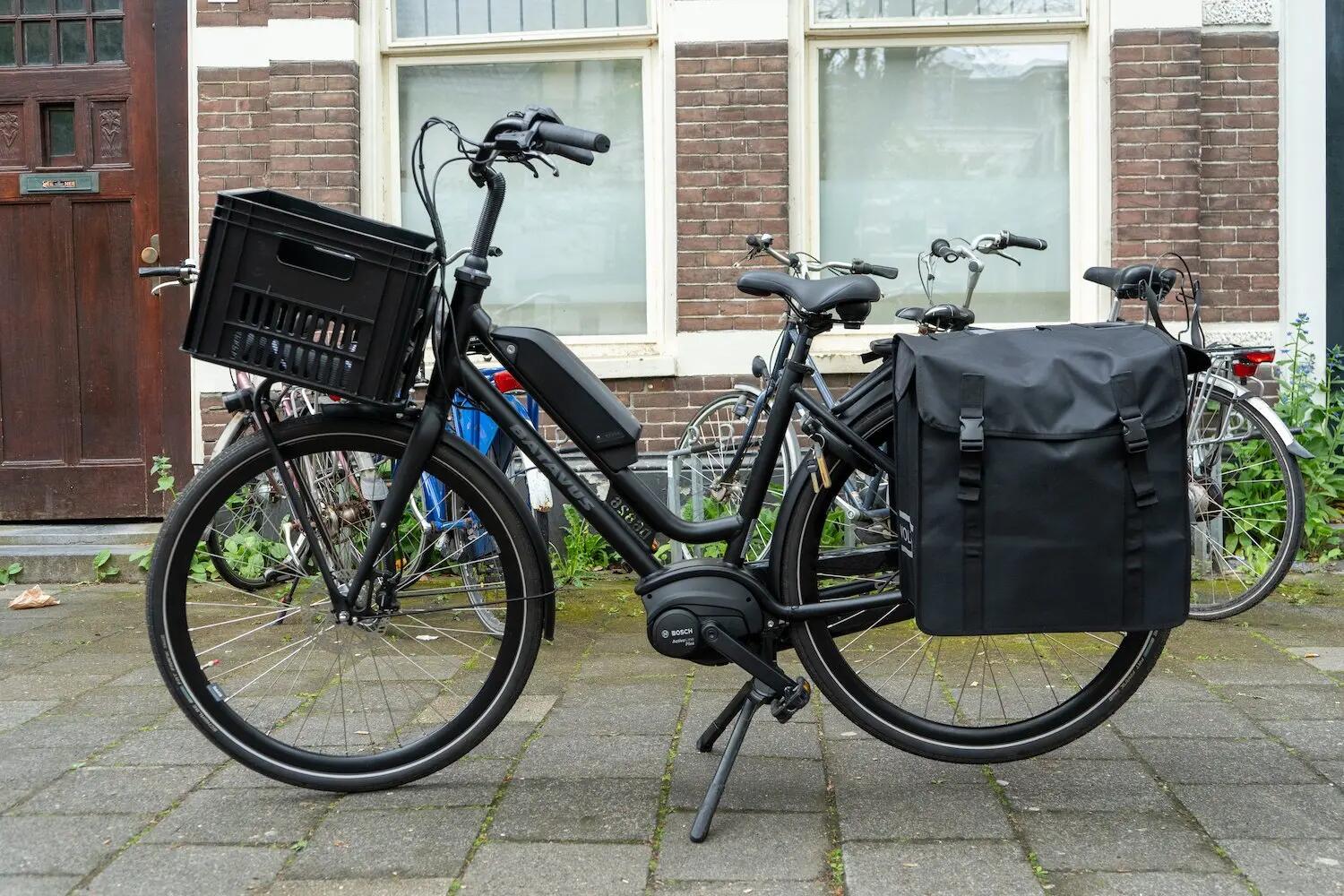 Voltano Dubbele Fietstas XXL - Zwart - 60 Liter 2/7