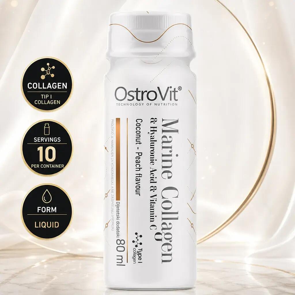 OstroVit Marine Collagen Shot 80ml x10 Coconut & Peach