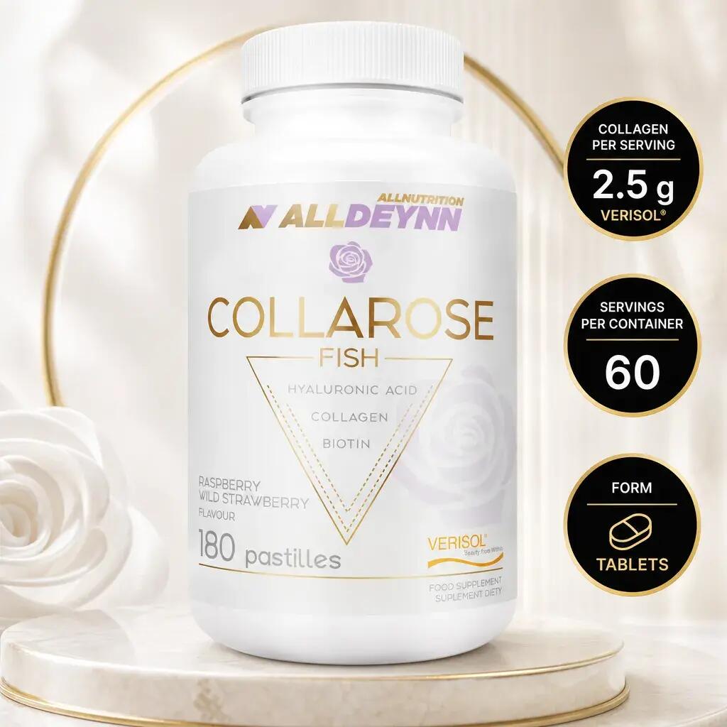 Allnutrition ALLDEYNN Collarose Fish 180 Pastilles Raspberry Wild Strawberry