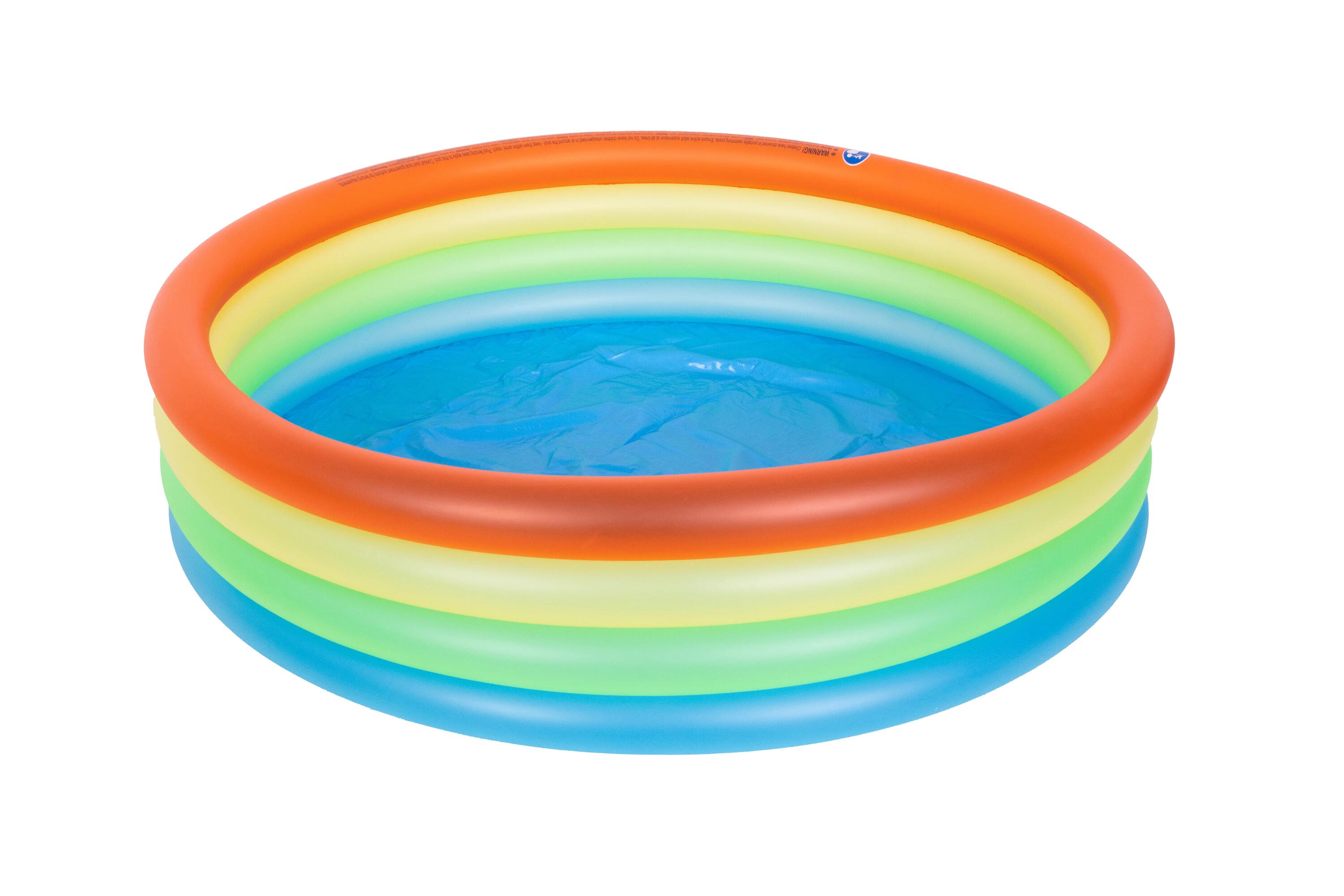 SunClub Planschbecken „Neon“ aufblasbar – Kinderpool rund Ø 150 x 40 cm 8/9