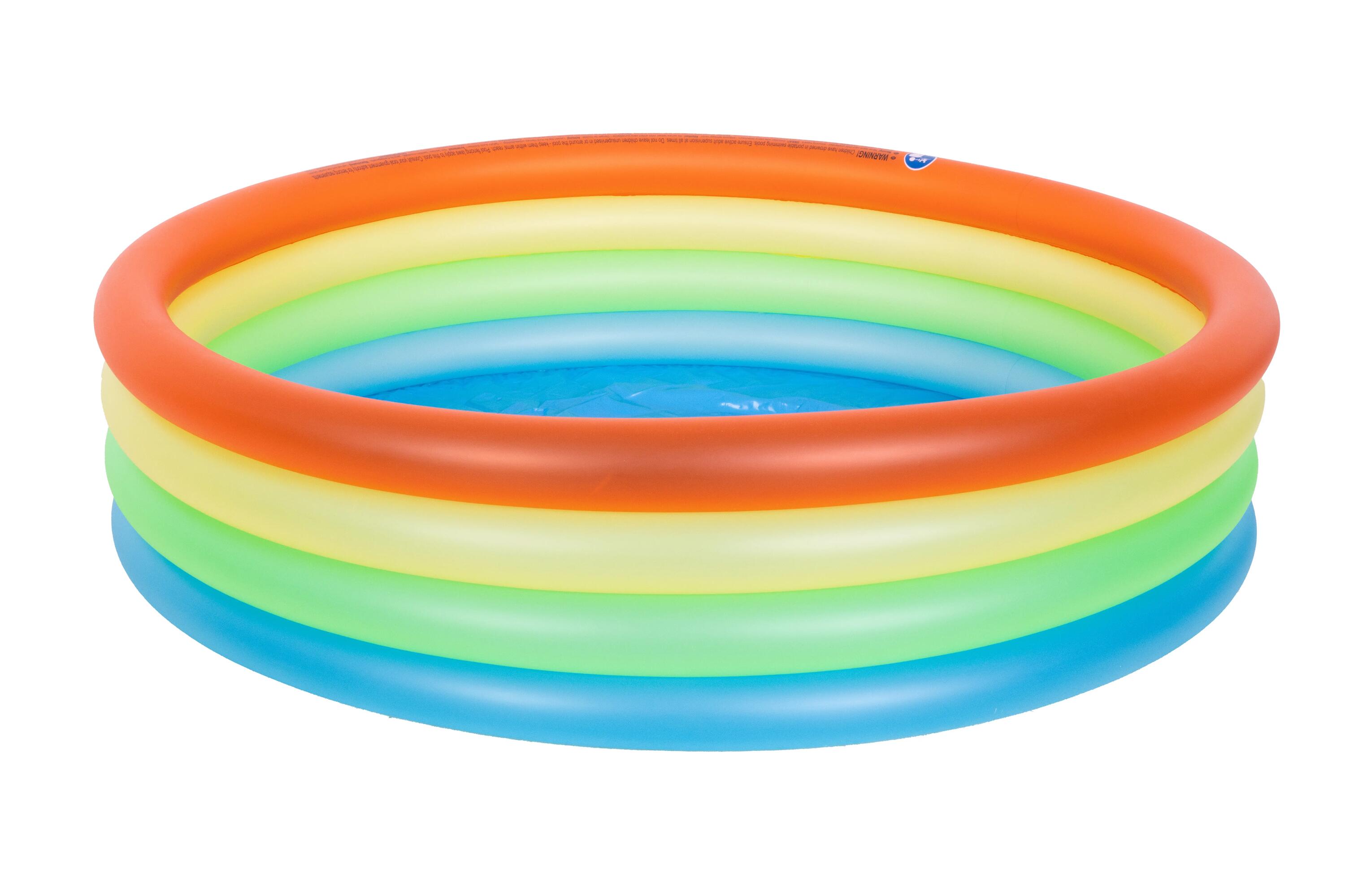 SunClub Planschbecken „Neon“ aufblasbar – Kinderpool rund Ø 150 x 40 cm 7/9