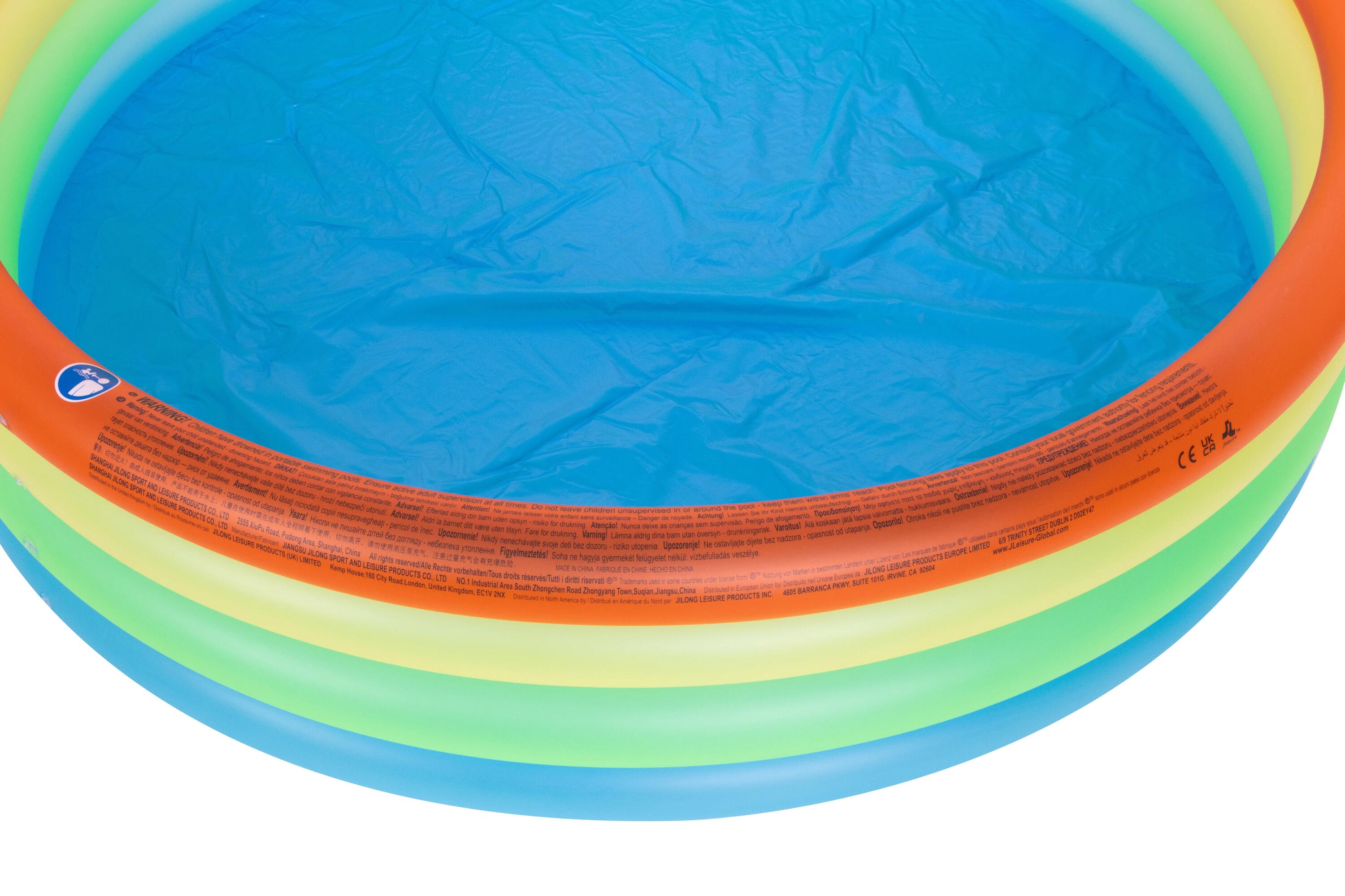 SunClub Planschbecken „Neon“ aufblasbar – Kinderpool rund Ø 150 x 40 cm 4/9