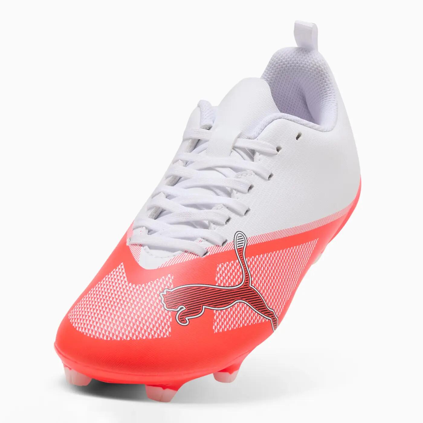 Puma Ultra 7 Play FG Junior White and Red 6/14