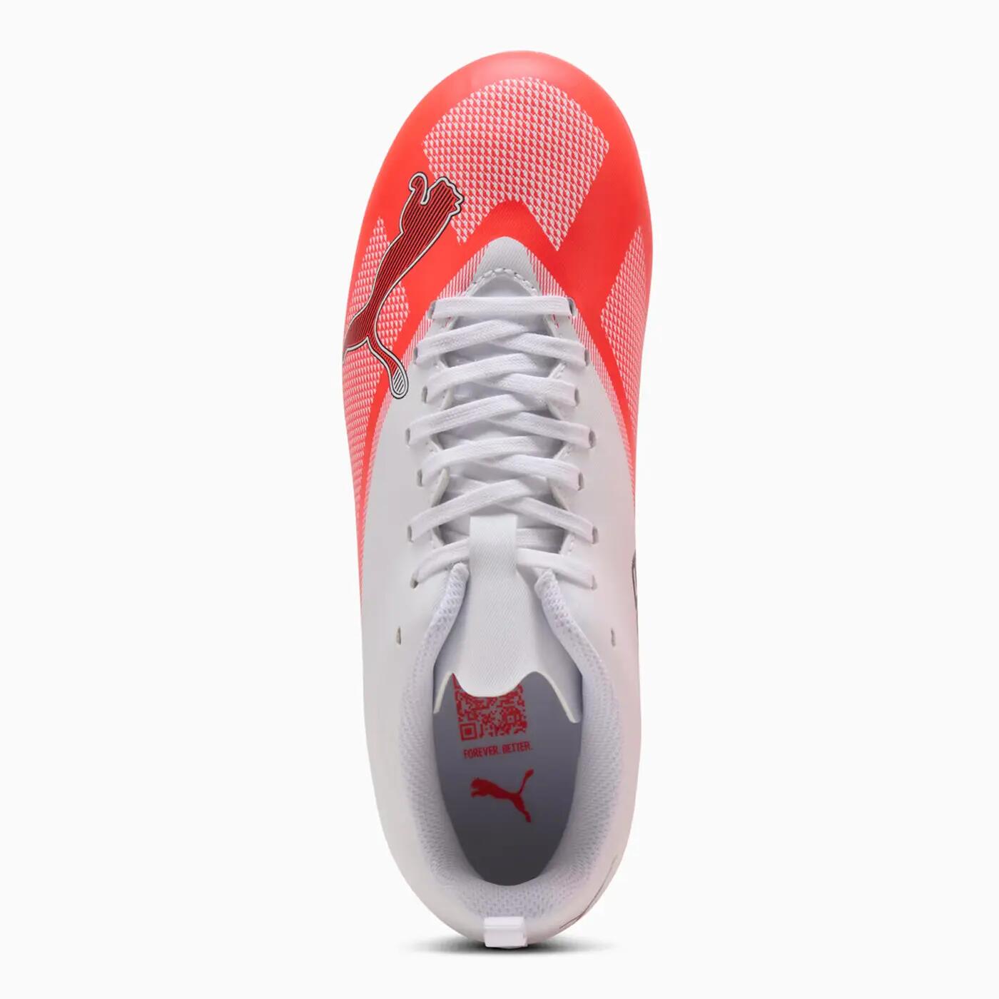 Puma Ultra 7 Play FG Junior White and Red 4/7