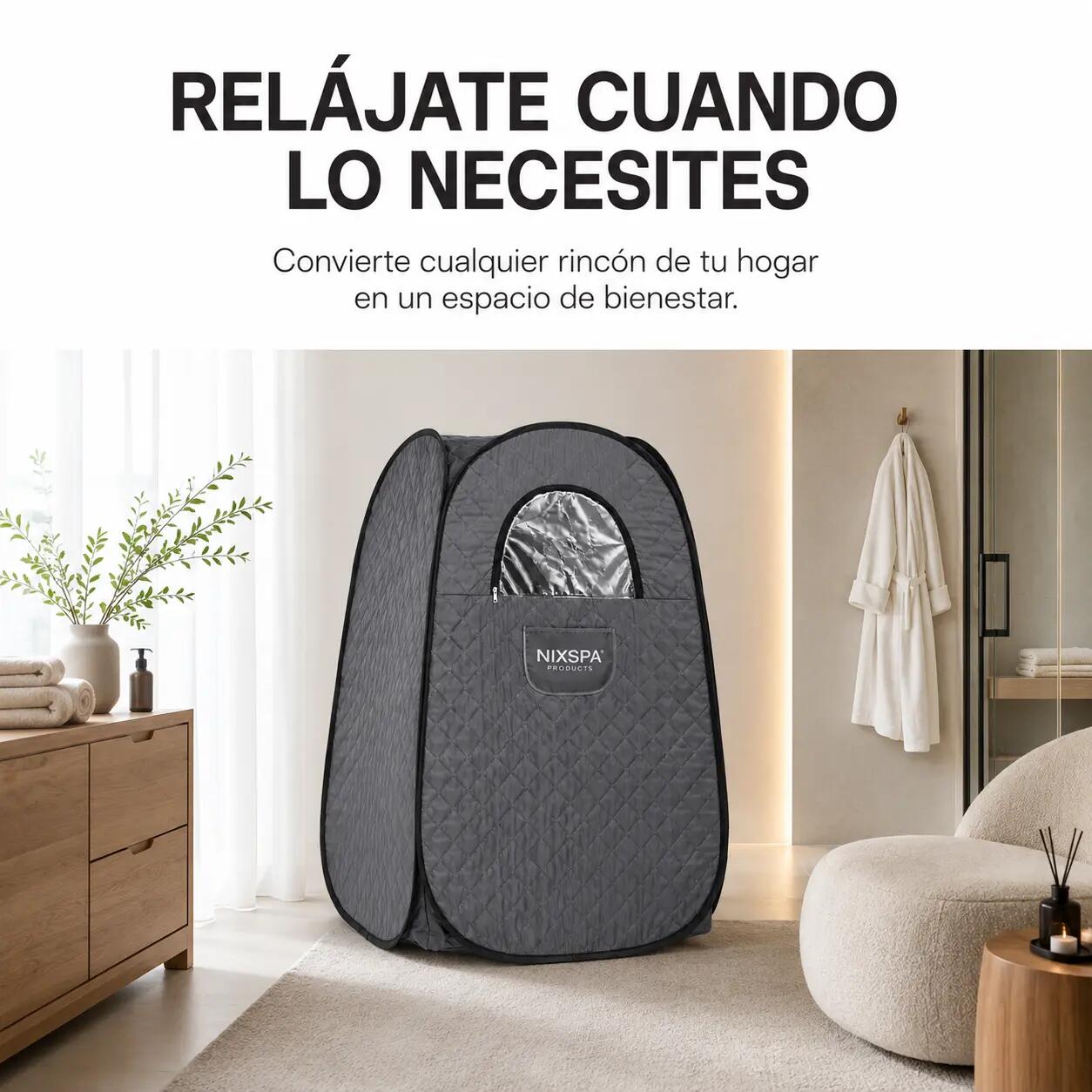 Sauna Portatile a Vapore con Cabina Pieghevole e Generatore Indipendente 7/7
