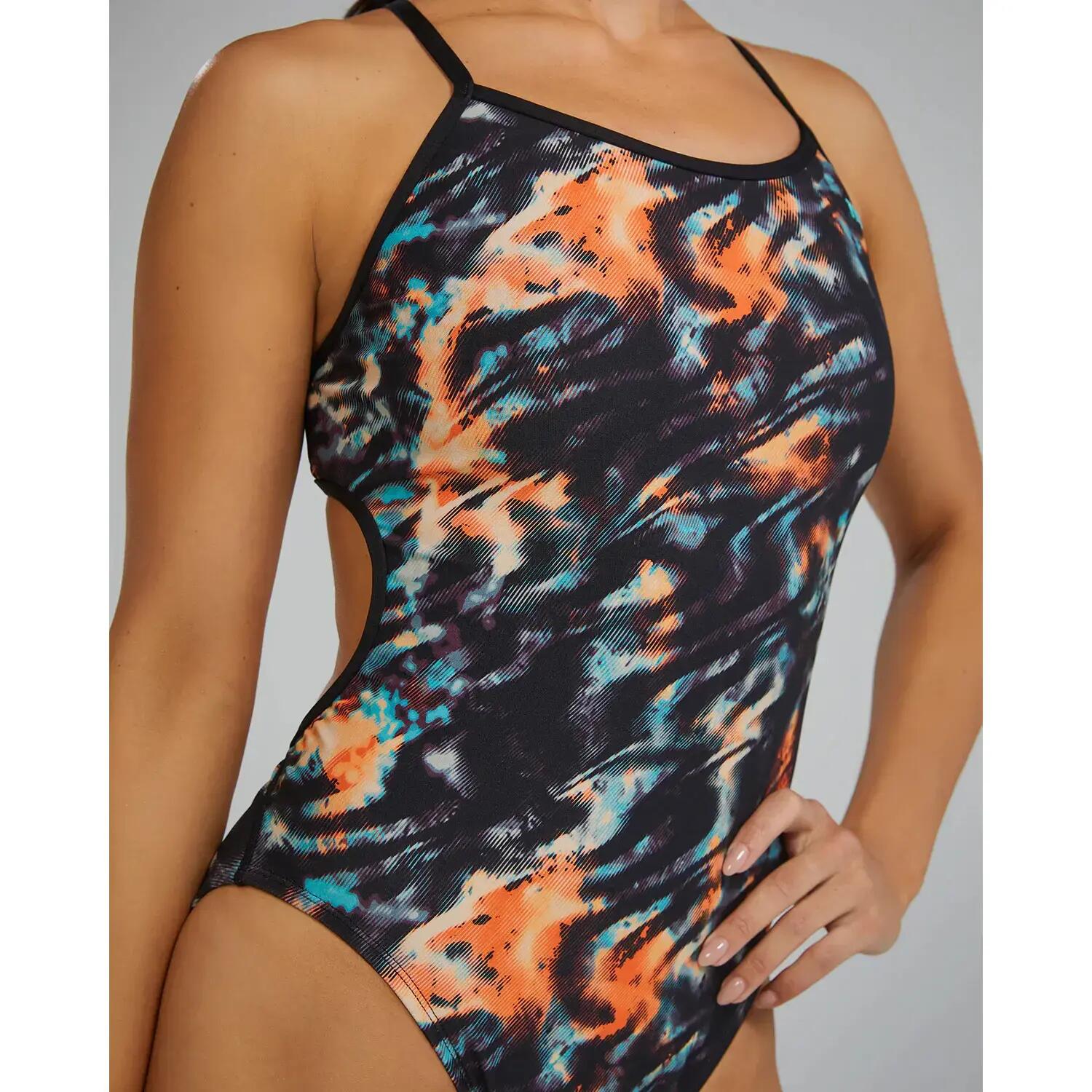 Costum înot întreg femei TYR Durafast Elite Trinityfit - portocaliu/bleu/negru… 5/5