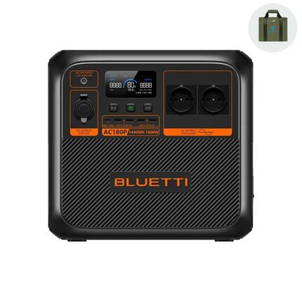 AC180P 1440Wh/1800W BLUETTI station solaire portable pour camping, urgences