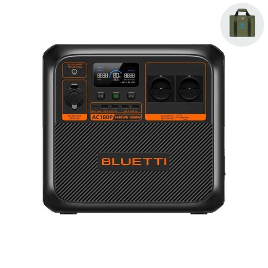 AC180P 1440Wh/1800W BLUETTI station solaire portable pour camping, urgences