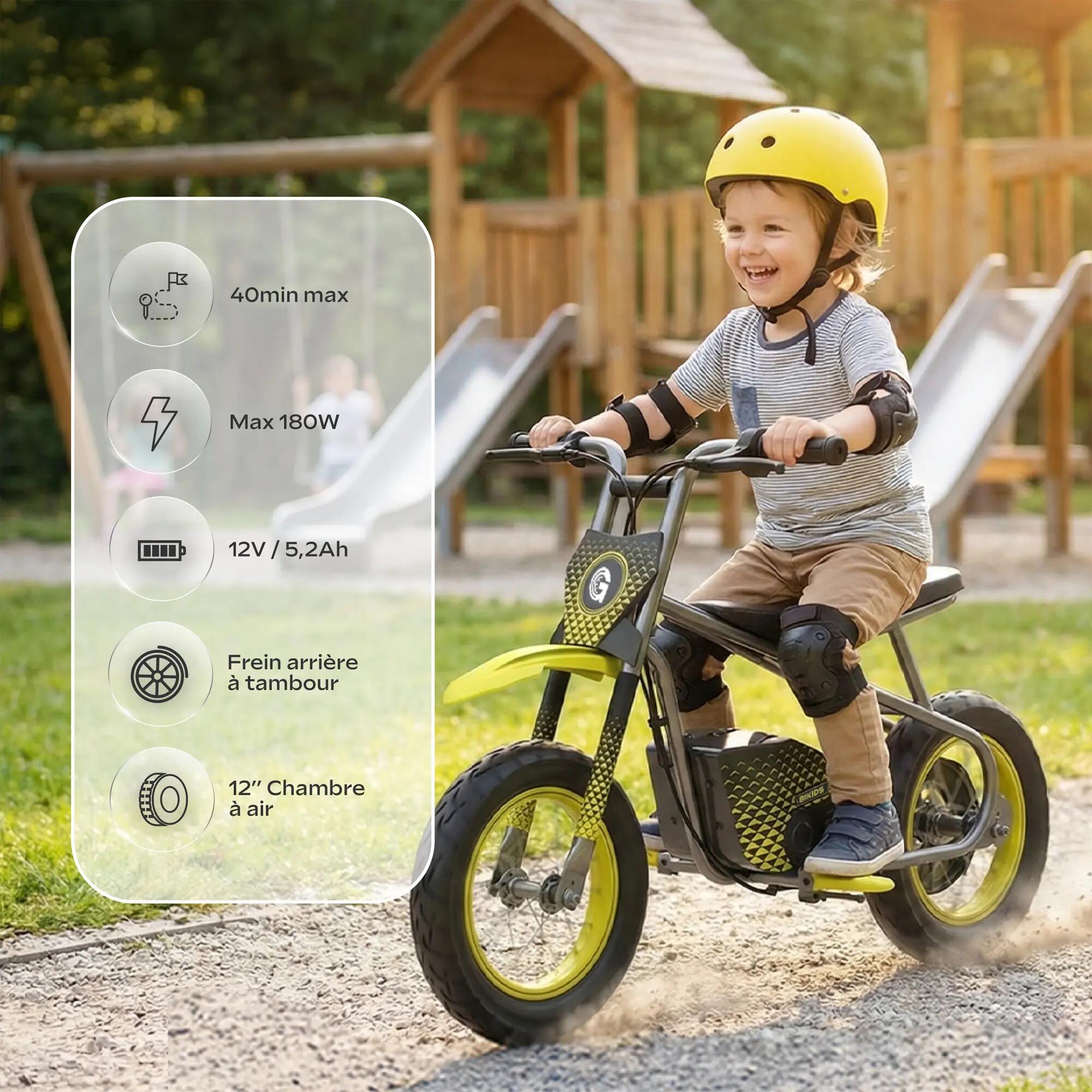 Moto elettrica per bambini UrbanGlide BIKIDS 120 – 6 anni e + – Velocità 13km/h 4/7