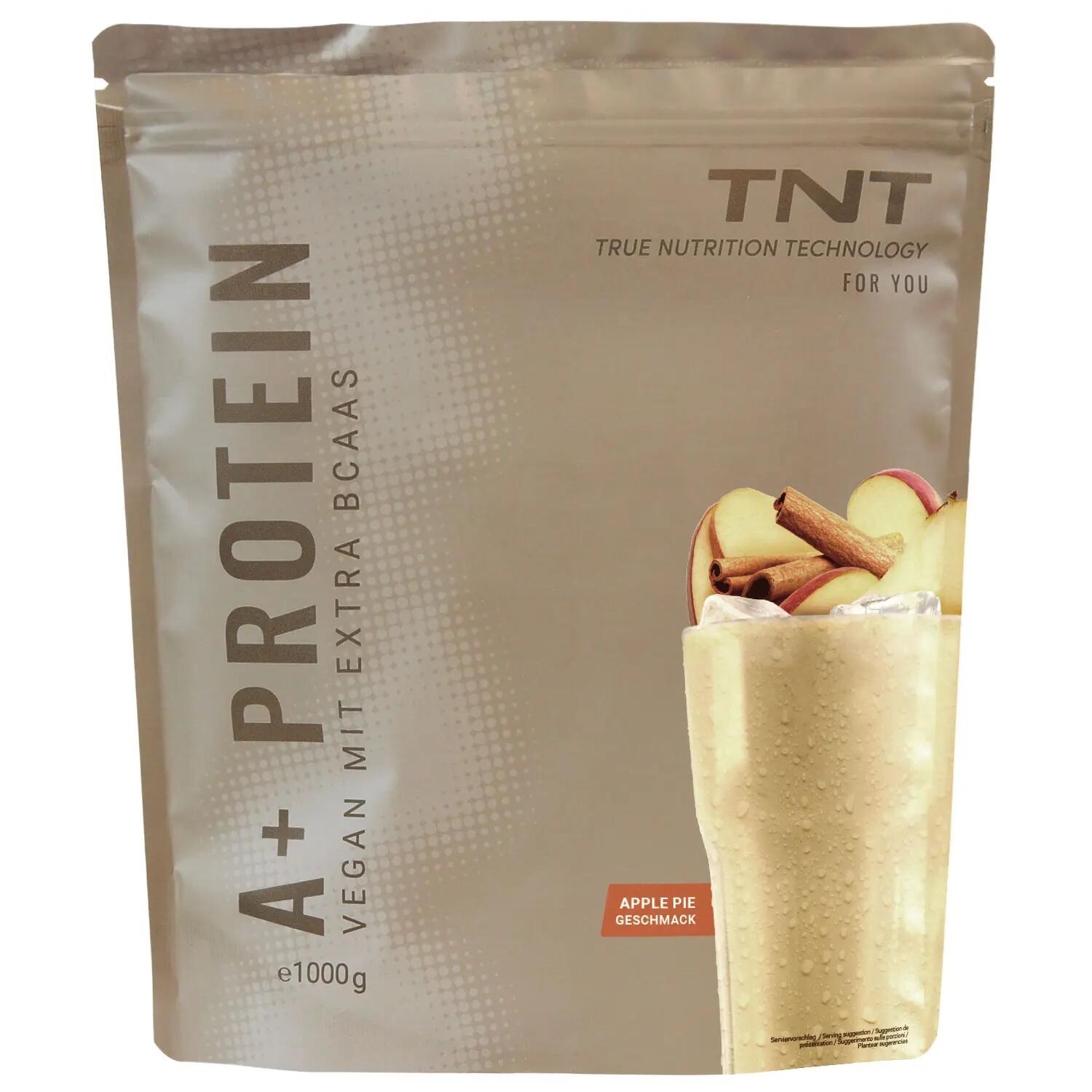 A+ Protein Apple-Pie (1000g) - Veganes Proteinpulver mit extra BCAA 1/6