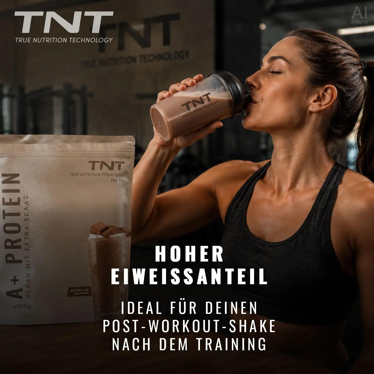 A+ Protein Apple-Pie (1000g) - Veganes Proteinpulver mit extra BCAA 2/6
