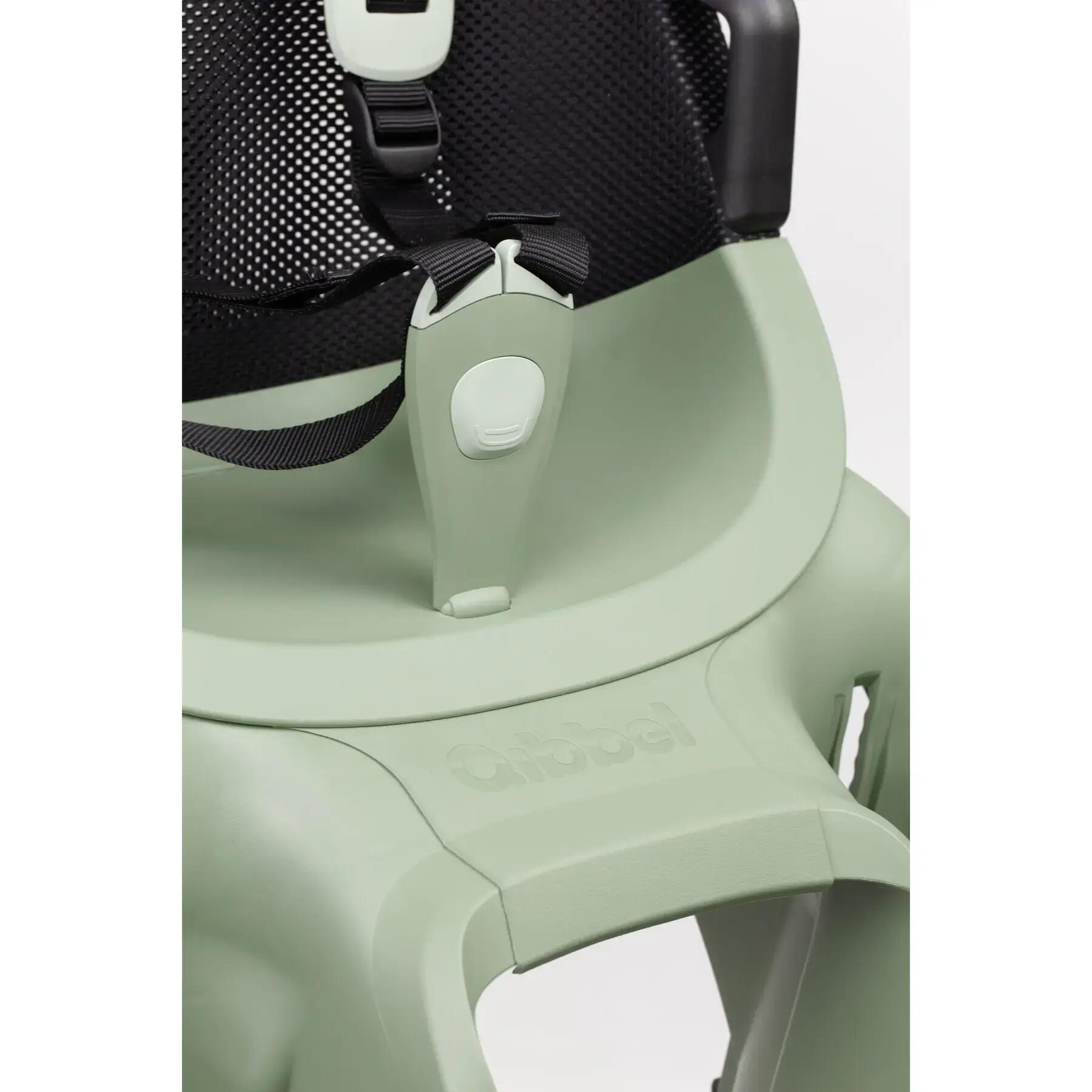 Siege enfant velo Qibbel Air Quickconnect Vert Sauge - porte-bagages 2/6