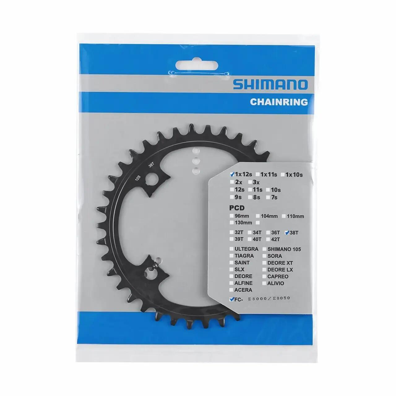 Plateau sans garde chaîne Shimano FC-E8000/FC-E8050/FC-M8050/SM-CRE80-12-BFC-E80 4/4