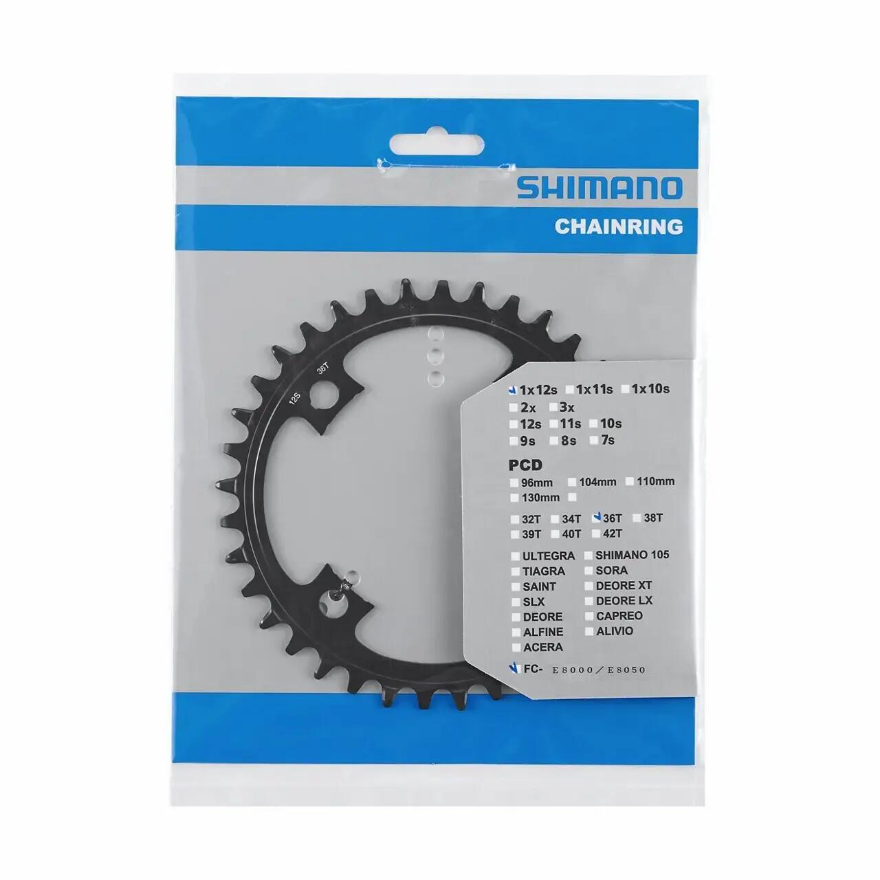 Plateau sans garde chaîne Shimano FC-E8000/FC-E8050/FC-M8050/SM-CRE80-12-BFC-E80 3/4