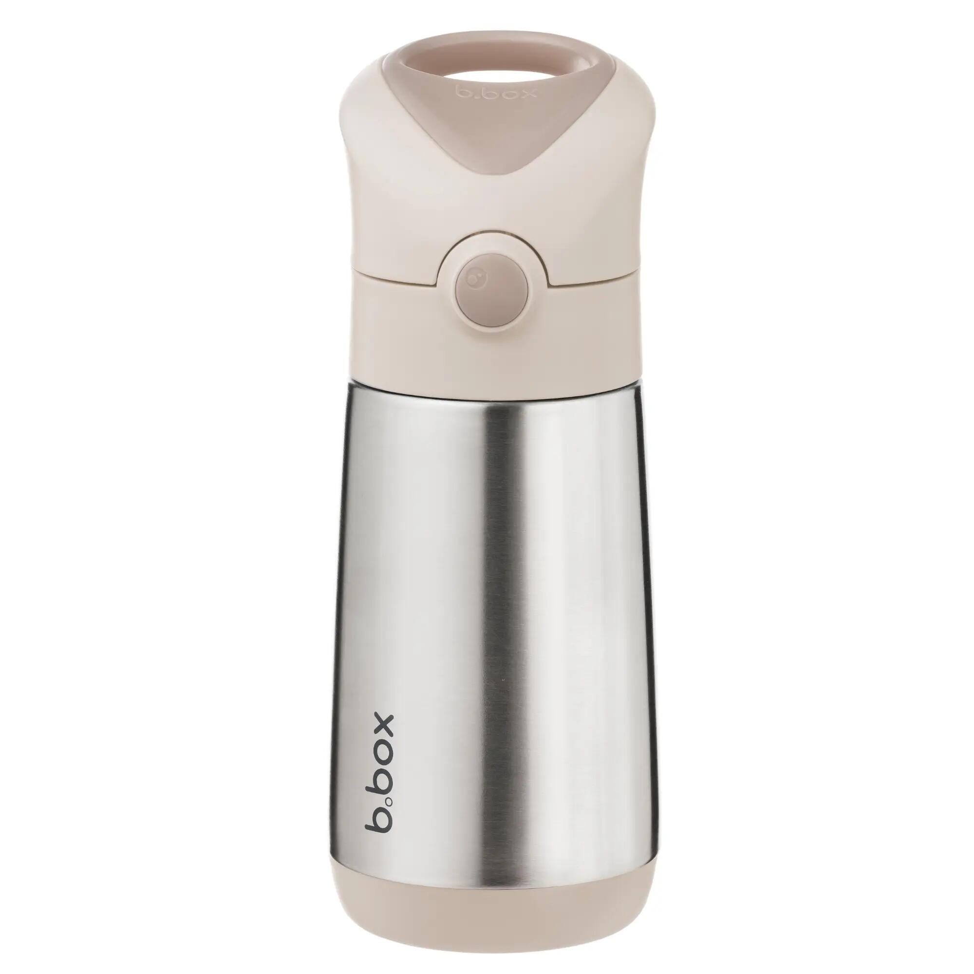 B.BOX Termoska na pití s brčkem 350 ml - béžová