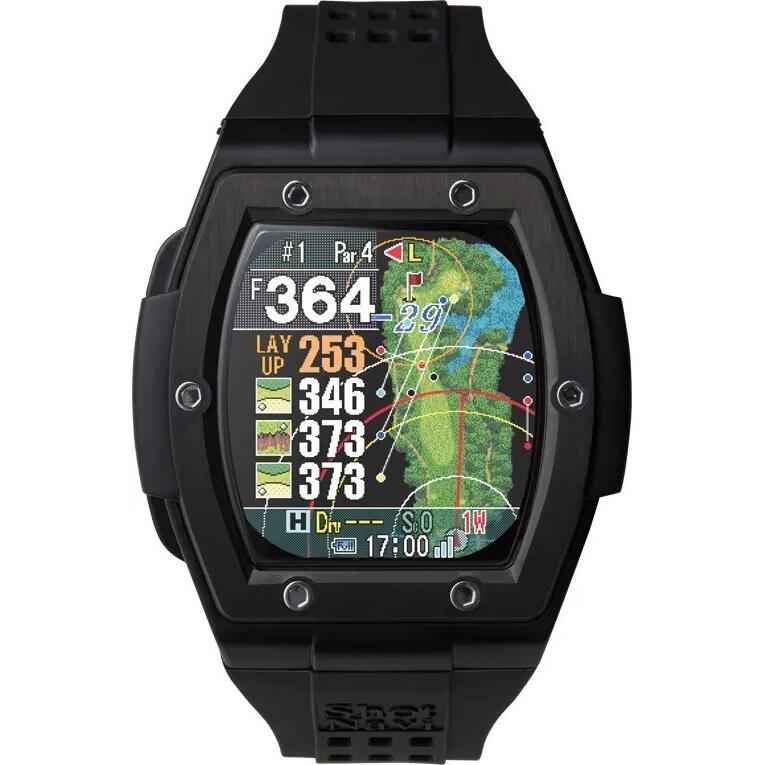 Made in Japan] Shot Navi Crest II Touch Golf GPS Watch (Black)