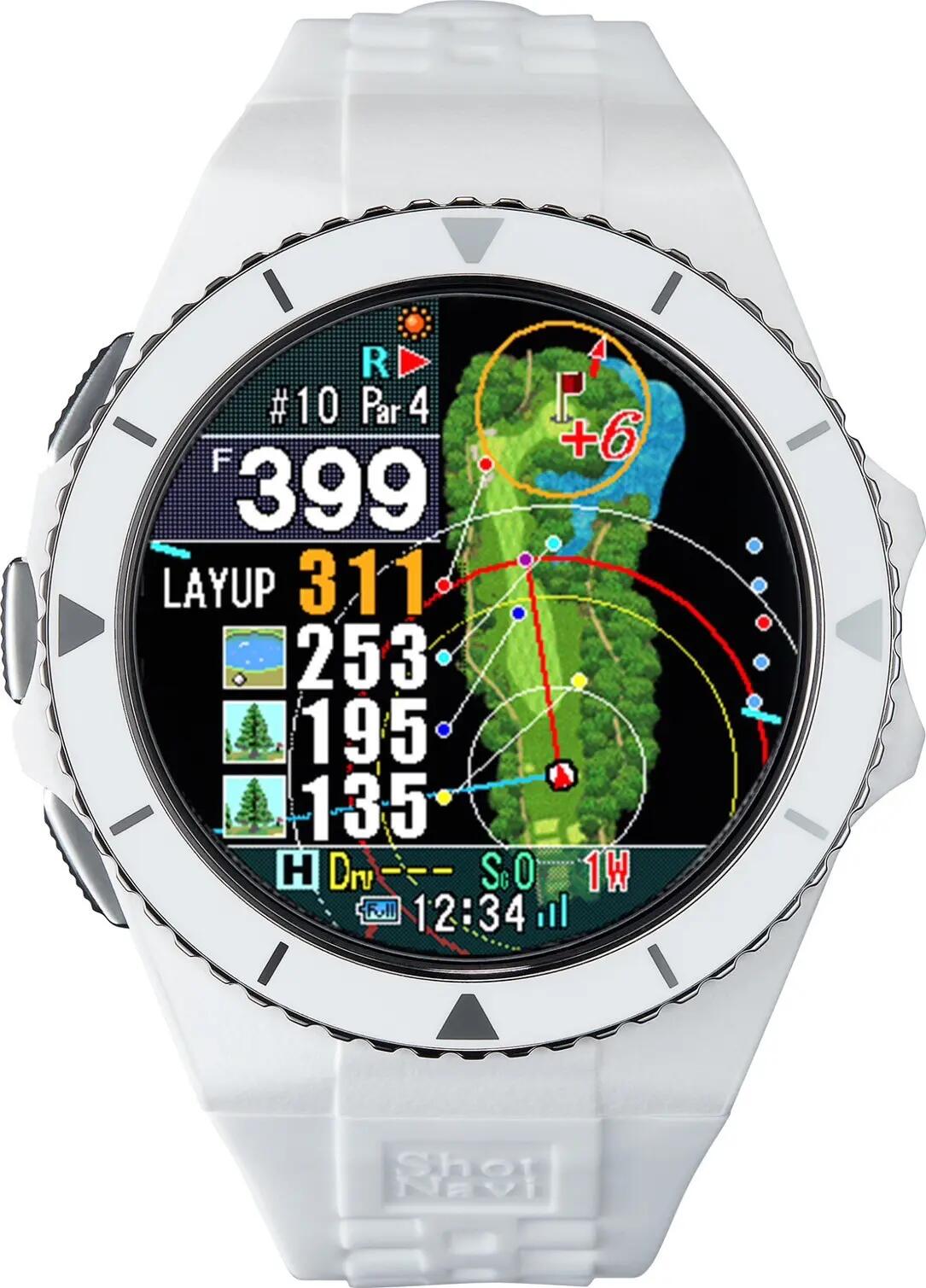 Made in Japan] Shot Navi Exceeds Golf GPS Tracking Watch (White)