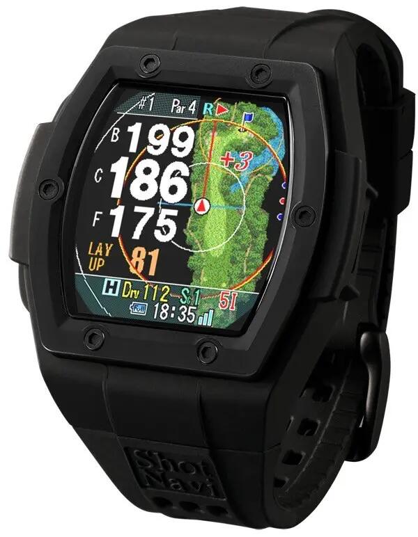 Made in Japan] Shot Navi Crest II Touch Golf GPS Watch (Black)