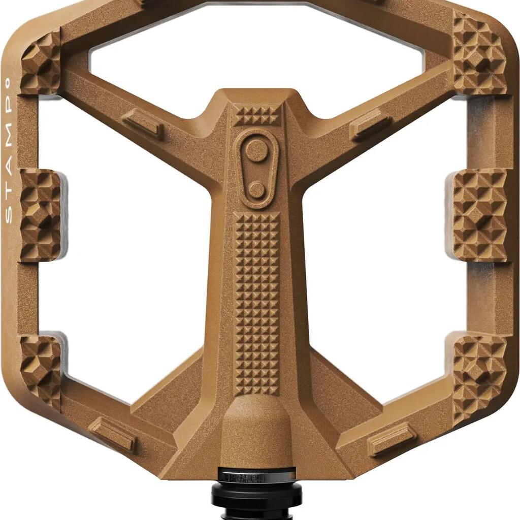 Pair of Crankbrothers Stamp 0 Composite Flat Pedals, Brown