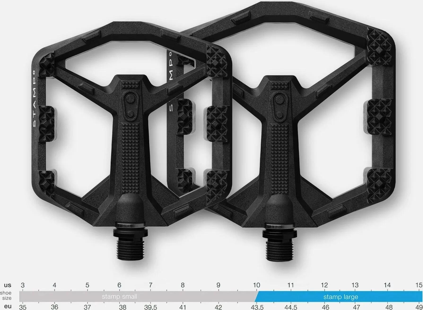 Coppia di pedali piatti Crankbrothers Stamp 0 Composite neri 4/4
