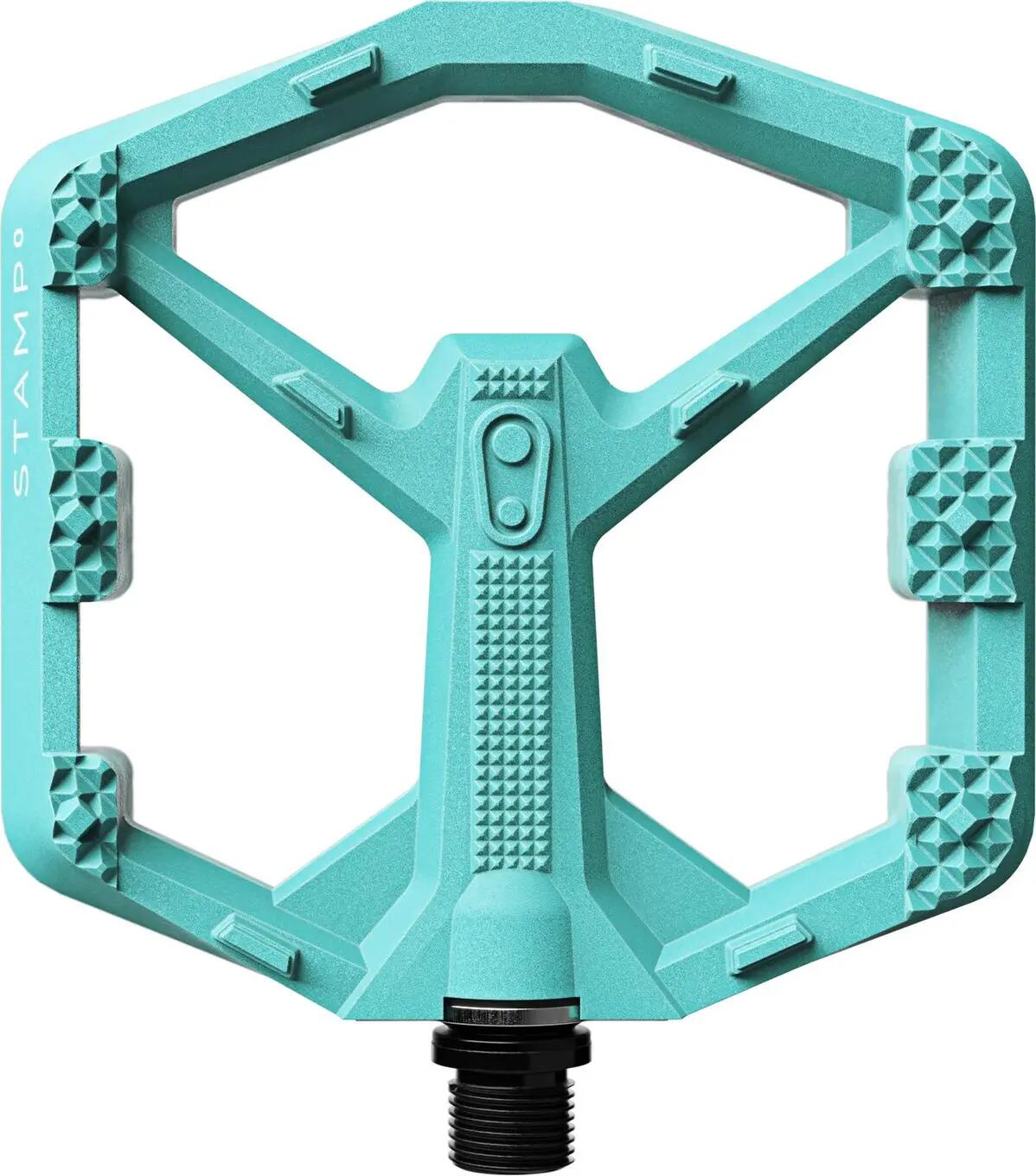 Coppia di pedali piatti Crankbrothers Stamp 0 Composite blu turchese 2/3