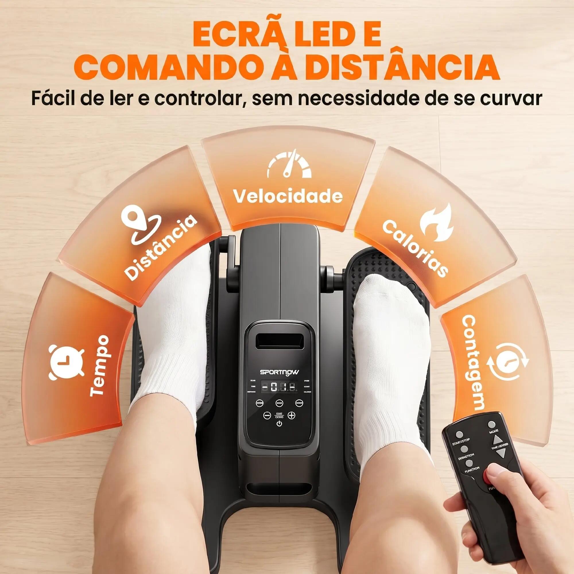 Mini elíptica elétrica 41x36x16 cm preto SPORTNOW 8/11