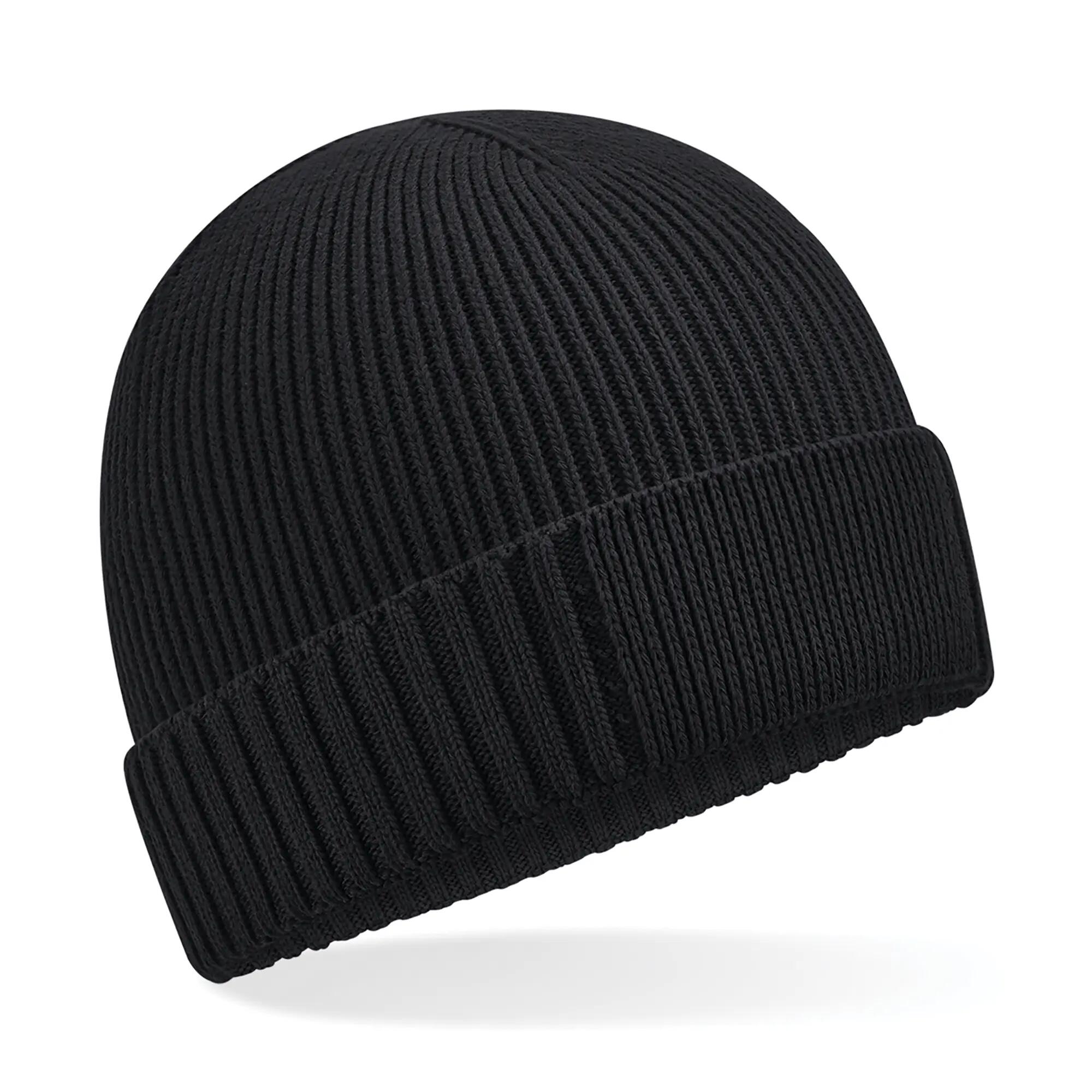 Bonnet en coton biologique avec patch technique  - Black - One Size