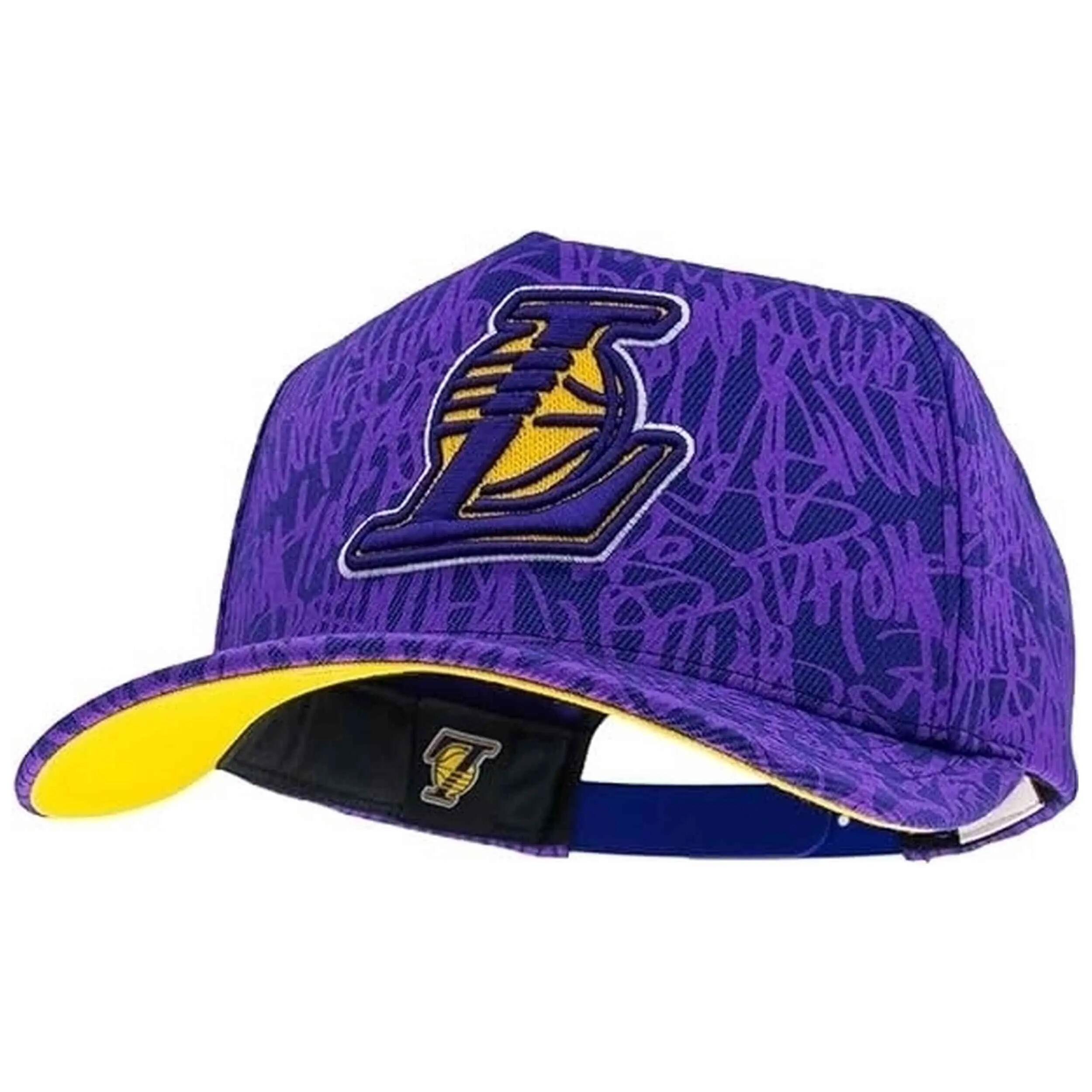 Casquette Mitchell & ness modèle Los Angeles Lakers pour unisexe 3/4