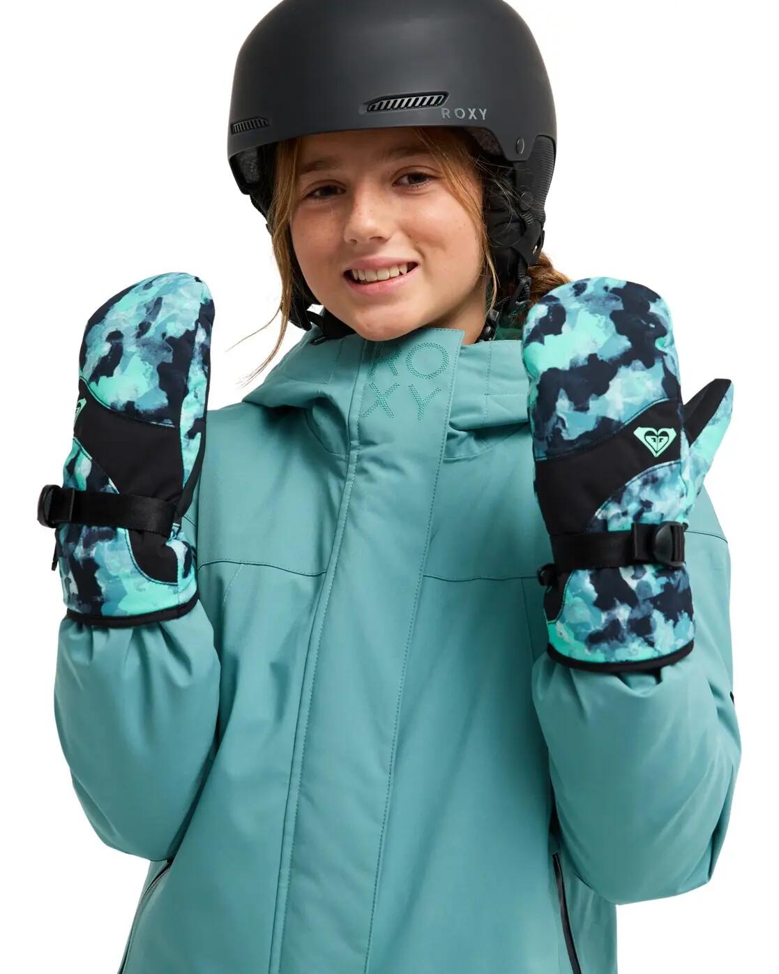 Moufles techniques de snowboard/ski Bleu Fille 2/4