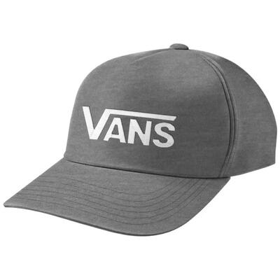 Pet vans model drop v logo snapback cement heather voor unisex
