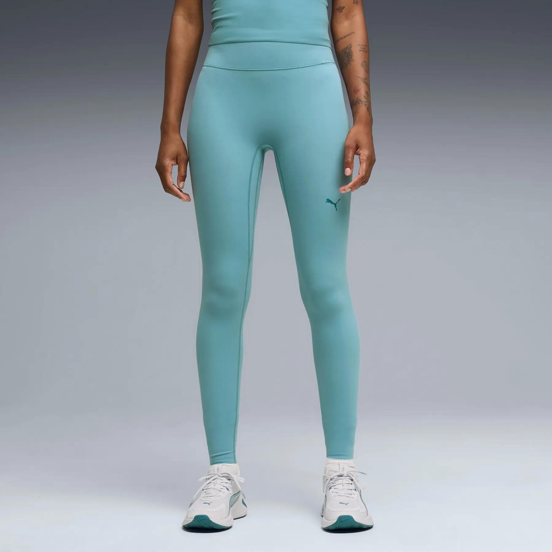 Legginsy treningowe damskie Puma SHAPELUXE HW 7/8 niebieskie 52746346 r L 3/5