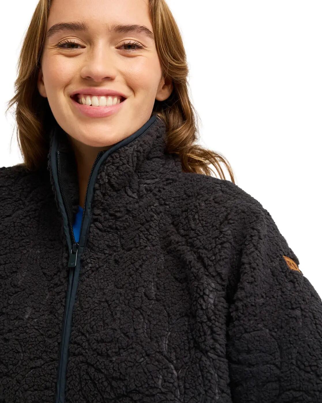 Relaxed Fit Zip-Sweater BLURRY CLOUD Schwarz Dames 4/4