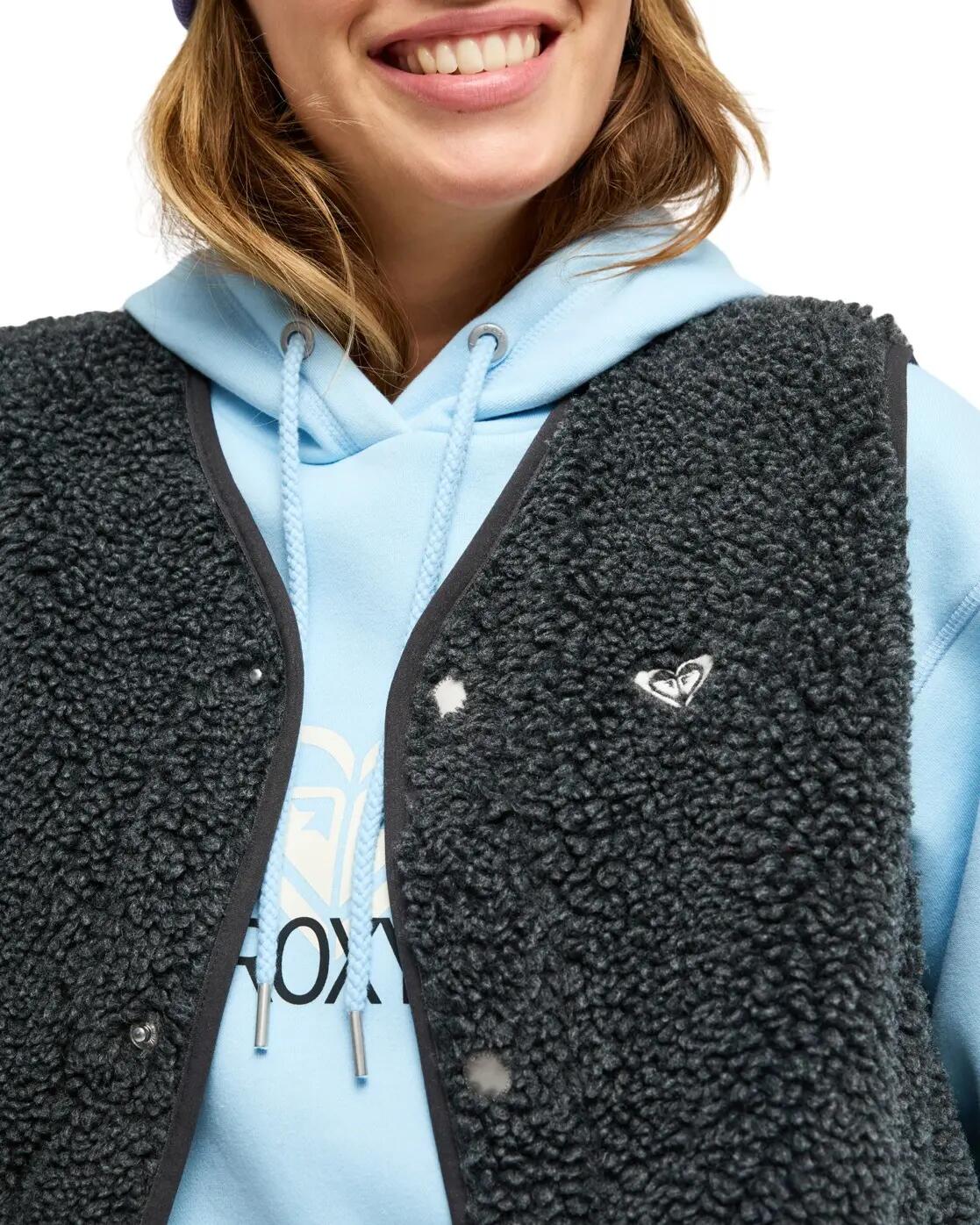 Sherpa-Polarfleece-Weste ICONIC TOWN Schwarz Dames 4/4